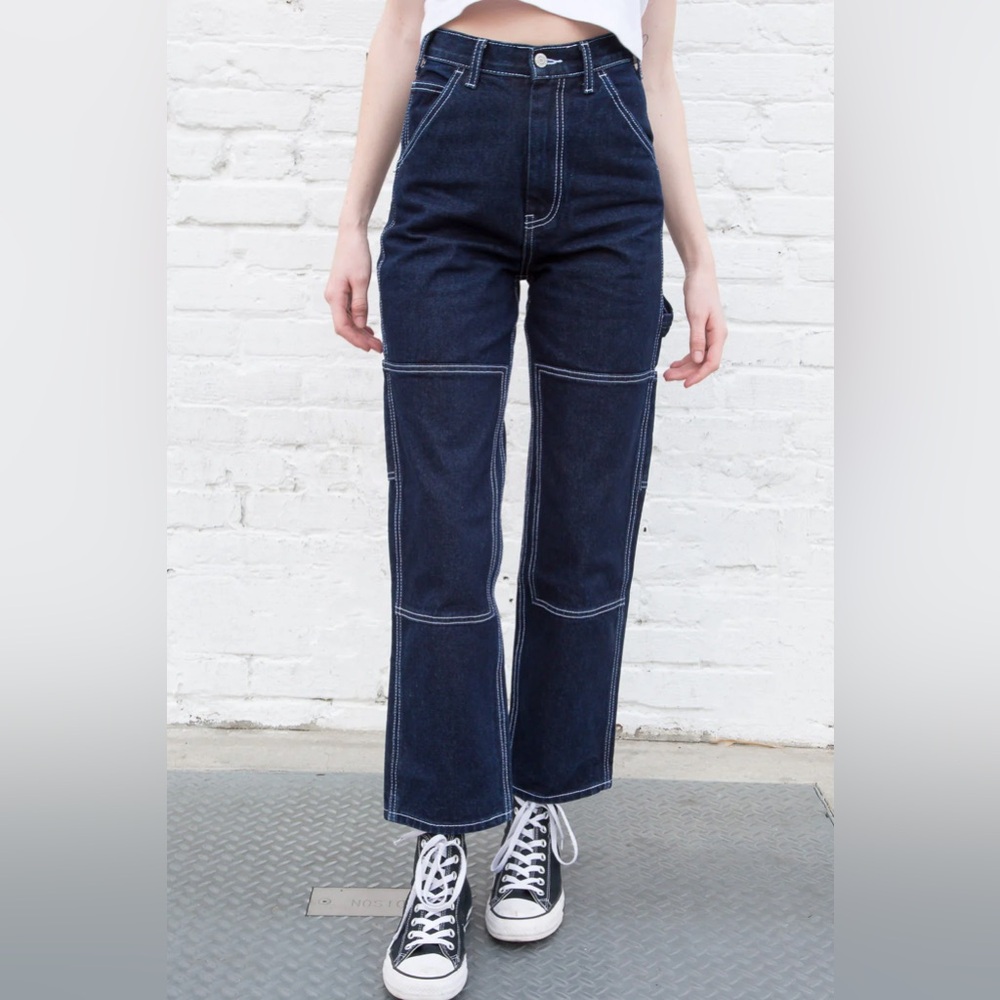 Brandy Melville/John Galt Ariana Dark Wash Painter Pants: Size S